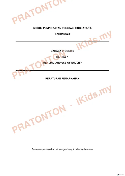 Pratonton muka 1 lembaran CamScanner — Bahasa Inggeris Tahun 3