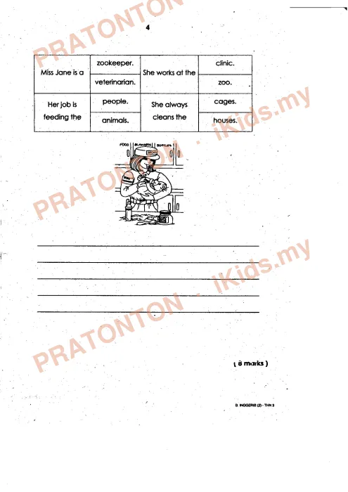 Pratonton muka 4 lembaran Kertas Soalan Bahasa Inggeris 29 — Bahasa Inggeris Tahun 3