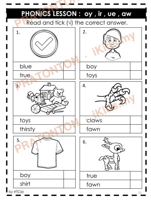 Pratonton muka 11 lembaran CEFR Year 2 — Bahasa Inggeris Tahun 2