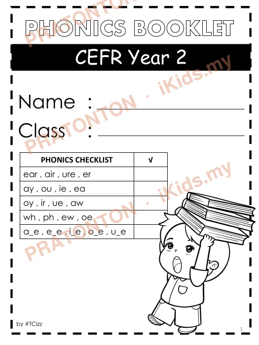 Pratonton muka 1 lembaran CEFR Year 2 — Bahasa Inggeris Tahun 2