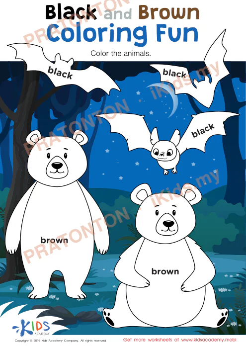 Pratonton muka 1 lembaran Coloring Fun — Bahasa Inggeris Tahun 1