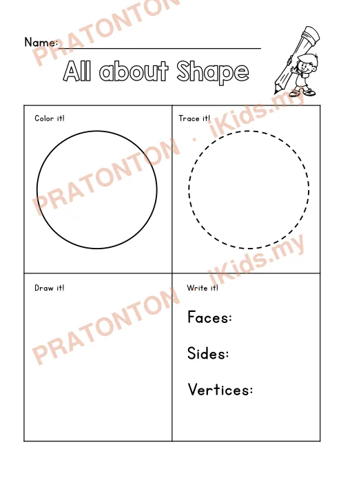 Pratonton muka 16 lembaran Colors and Shapes Activities — Matematik Anak Istimewa