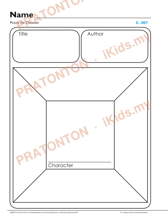 Pratonton muka 2 lembaran Comprehension — Bahasa Inggeris Tahun 1