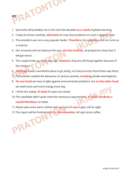 Pratonton muka 2 lembaran CON003 — Bahasa Inggeris Tahun 1
