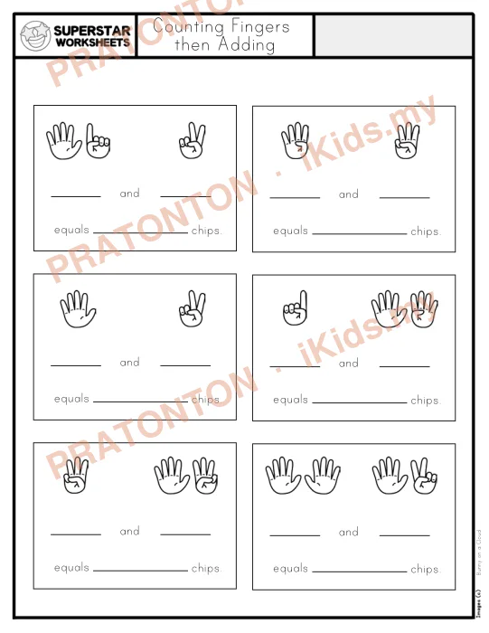 Pratonton muka 1 lembaran Counting Fingers — Matematik Tahun 1