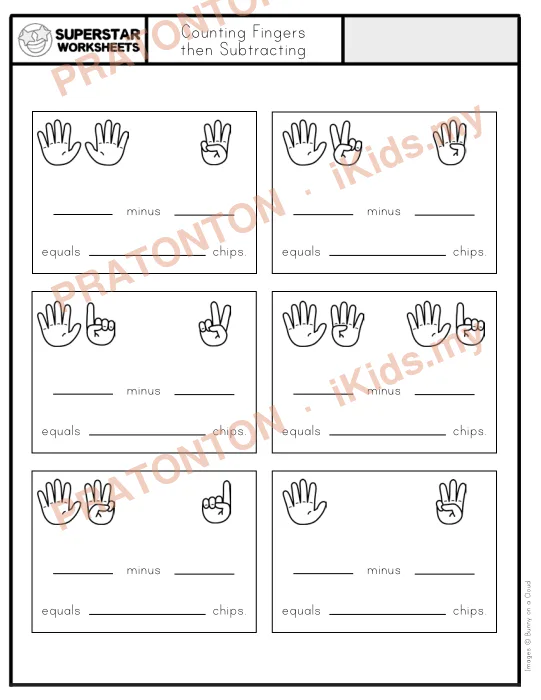 Pratonton muka 1 lembaran Counting Fingers — Matematik Tahun 1