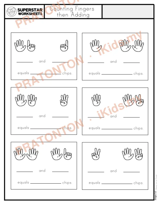 Pratonton muka 1 lembaran Counting Fingers — Matematik Tahun 1