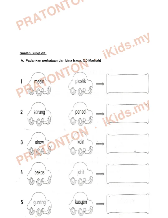 Pratonton muka 5 lembaran Kertas Soalan Bahasa Melayu 3 — Bahasa Melayu Tahun 2