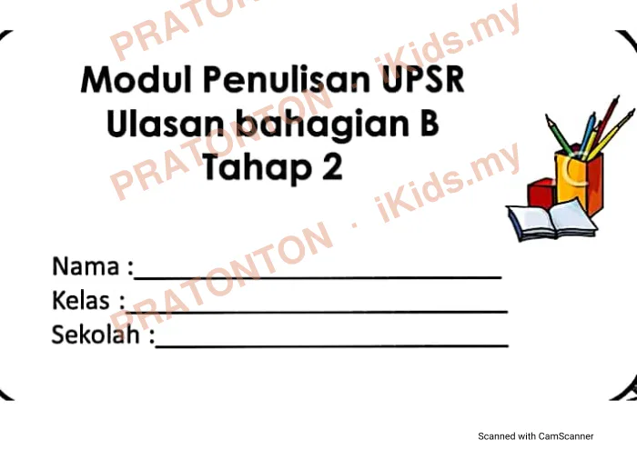Pratonton muka 1 lembaran Penulisan Bahasa Melayu 7 — Bahasa Melayu Tahun 2