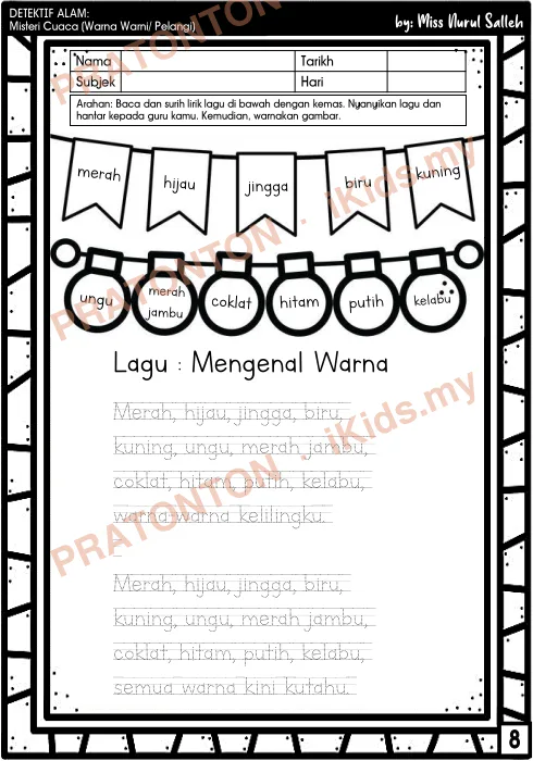 Pratonton muka 8 lembaran DETEKTIF ALAM: — Sains Tahun 1