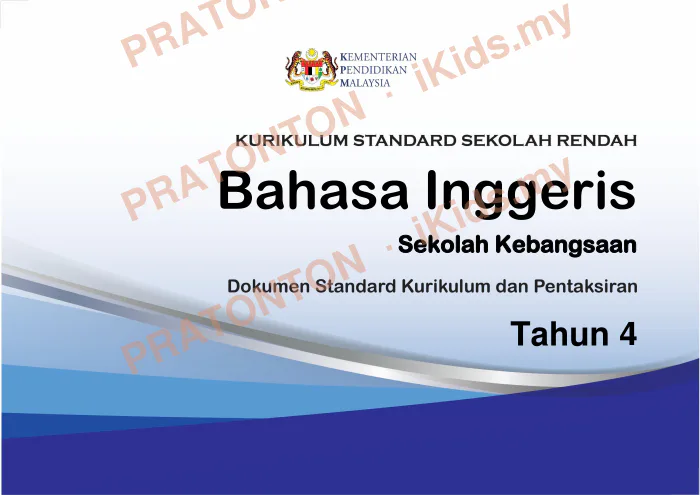 Pratonton muka 1 lembaran DSKP Bahasa Inggeris — Bahasa Inggeris Tahun 4