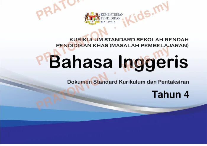 Pratonton muka 1 lembaran DSKP Bahasa Inggeris — Bahasa Inggeris Tahun 4