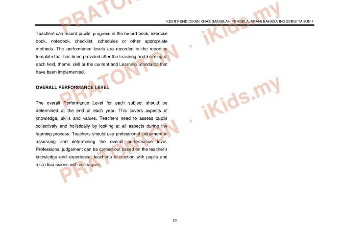 Pratonton muka 34 lembaran DSKP Bahasa Inggeris — Bahasa Inggeris Tahun 4