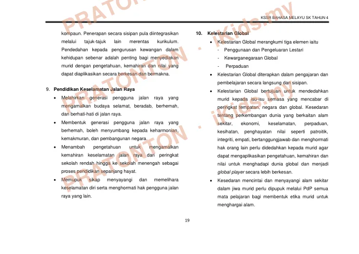 Pratonton muka 31 lembaran DSKP Bahasa Melayu — Bahasa Melayu Tahun 4