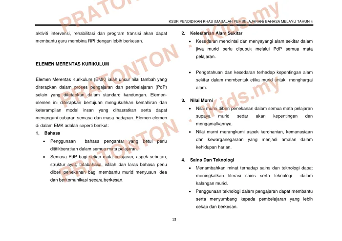 Pratonton muka 25 lembaran DSKP Bahasa Melayu — Bahasa Melayu Tahun 4
