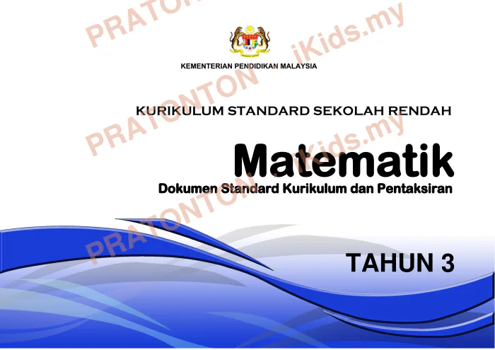 Pratonton muka 1 lembaran DSKP Matematik 5 — Matematik Tahun 3
