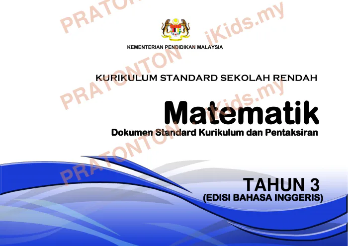Pratonton muka 1 lembaran DSKP Matematik 4 — Matematik Tahun 3