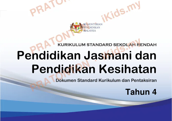Pratonton muka 1 lembaran DSKP Pendidikan Kesihatan — Pendidikan Kesihatan Tahun 4