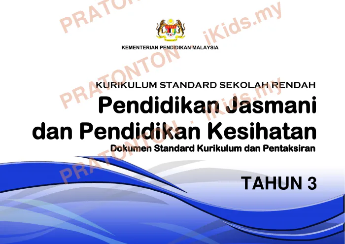 Pratonton muka 1 lembaran DSKP Pendidikan Kesihatan 3 — Pendidikan Kesihatan Tahun 3