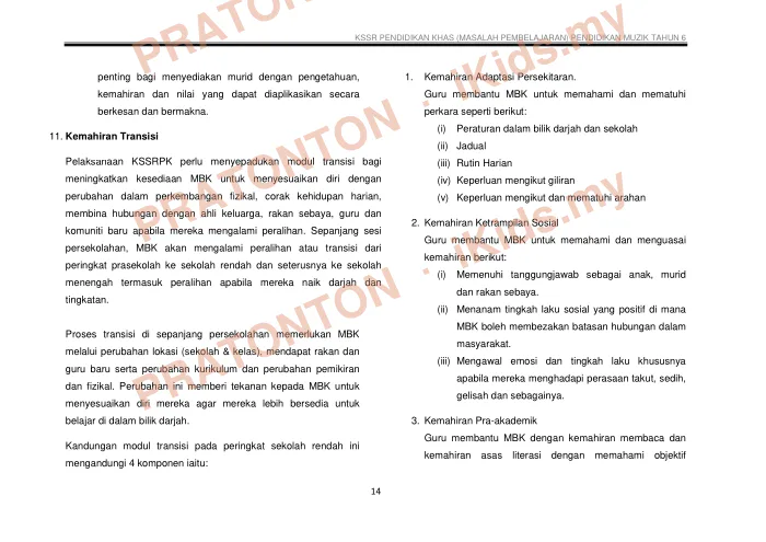 Pratonton muka 26 lembaran DSKP Pendidikan Muzik Tahun 6 — Pendidikan Khas (Masalah Pembelajaran) — Pendidikan Kesenian Tahun 6