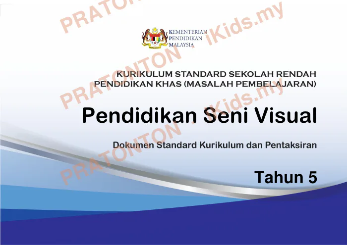 Pratonton muka 1 lembaran DSKP Pendidikan Seni Visual Tahun 5 — Pendidikan Khas (Masalah Pembelajaran) — Pendidikan Kesenian Tahun 5