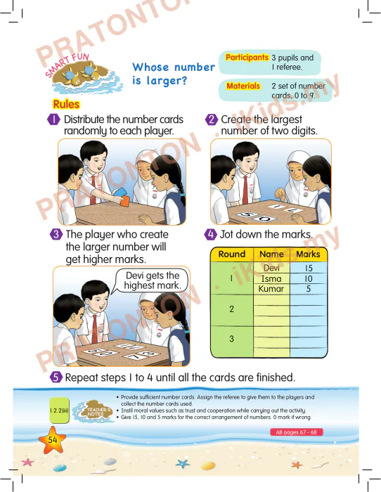 Pratonton muka 60 lembaran DUAL LANGUAGE PROGRAMME — Matematik Tahun 1