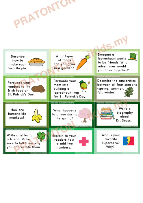 Pratonton muka 1 lembaran Penulisan Bahasa Inggeris 31 — Bahasa Inggeris Tahun 3