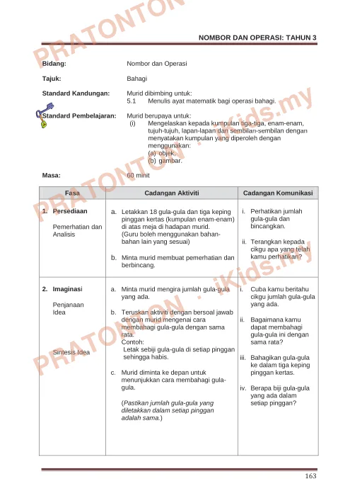 Pratonton muka 173 lembaran Modul Matematik 16 — Matematik Tahun 3