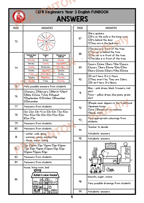 Pratonton muka 5 lembaran Lembaran Kerja Bahasa Inggeris 35 — Bahasa Inggeris Tahun 3