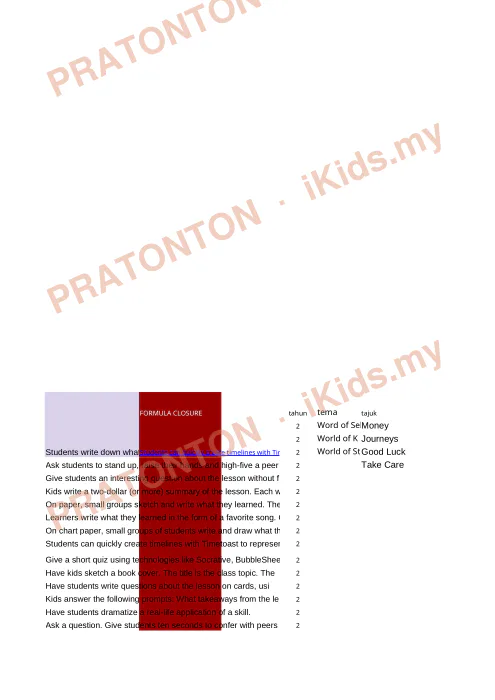 Pratonton muka 84 lembaran ENGLISH — Bahasa Inggeris Tahun 1