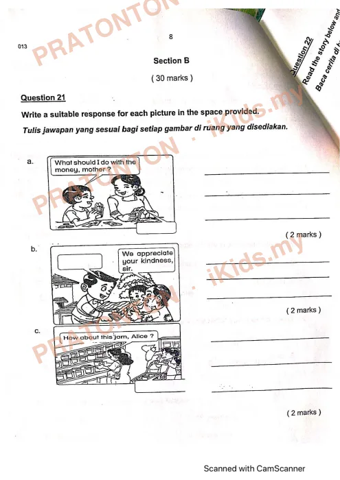 Pratonton muka 7 lembaran English Comprehension — Bahasa Inggeris Tahun 4