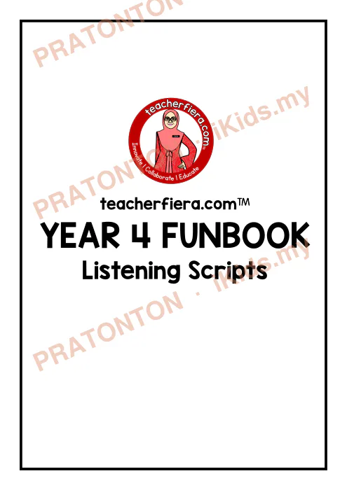 Pratonton muka 1 lembaran English Funbook 1 — Bahasa Inggeris Tahun 4