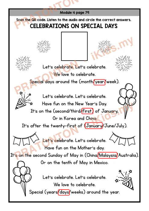 Pratonton muka 8 lembaran English Funbook 1 — Bahasa Inggeris Tahun 4