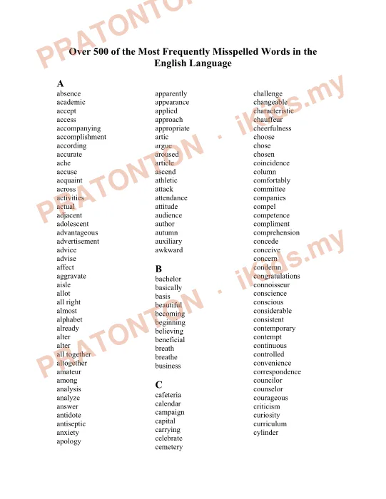 Pratonton muka 1 lembaran English Language — Bahasa Inggeris Tahun 1