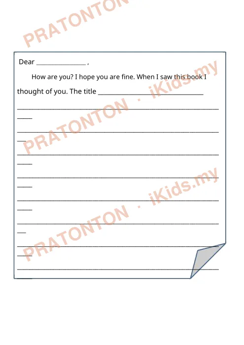 Pratonton muka 5 lembaran English Learning Material — Bahasa Inggeris Tahun 4