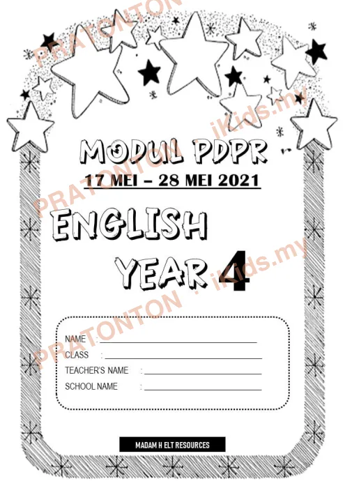 Pratonton muka 1 lembaran English Learning Material — Bahasa Inggeris Tahun 4