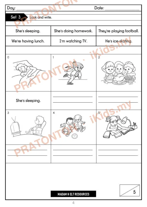 Pratonton muka 4 lembaran English Learning Material — Bahasa Inggeris Tahun 4