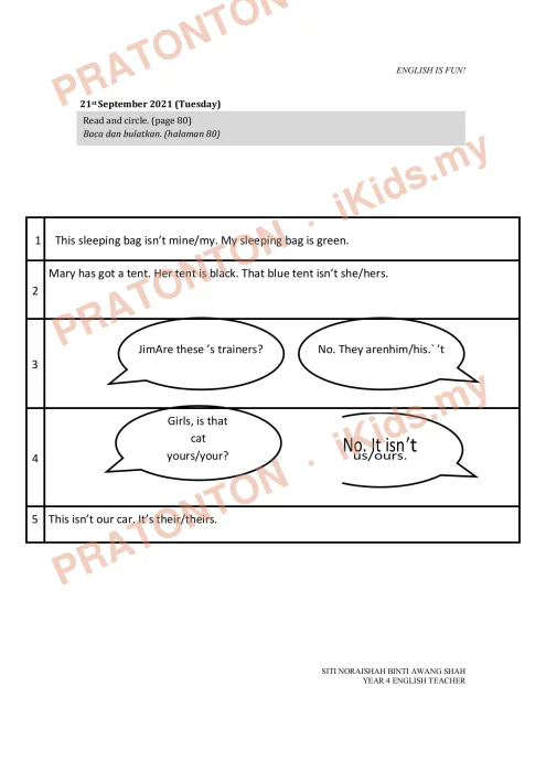 Pratonton muka 4 lembaran English Module 11 — Bahasa Inggeris Tahun 4
