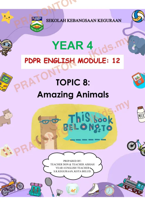 Pratonton muka 1 lembaran English Module 12 — Bahasa Inggeris Tahun 4