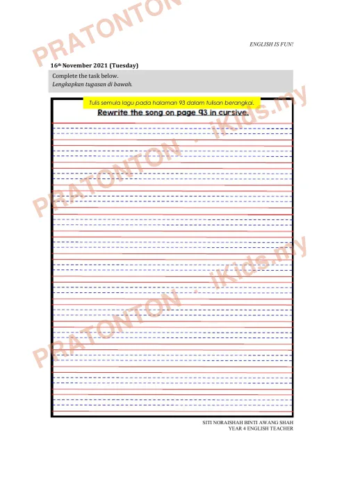 Pratonton muka 4 lembaran English Module 14 — Bahasa Inggeris Tahun 4