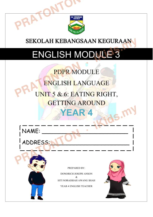 Pratonton muka 1 lembaran English Module 3 — Bahasa Inggeris Tahun 4