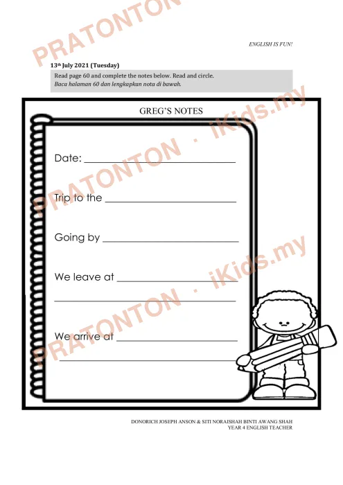Pratonton muka 4 lembaran English Module 4 — Bahasa Inggeris Tahun 4