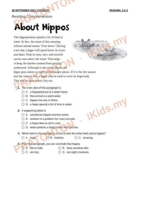 Pratonton muka 4 lembaran English Module — Bahasa Inggeris Tahun 4