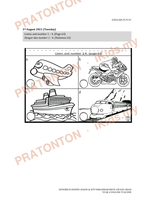 Pratonton muka 4 lembaran English Module 6 — Bahasa Inggeris Tahun 4