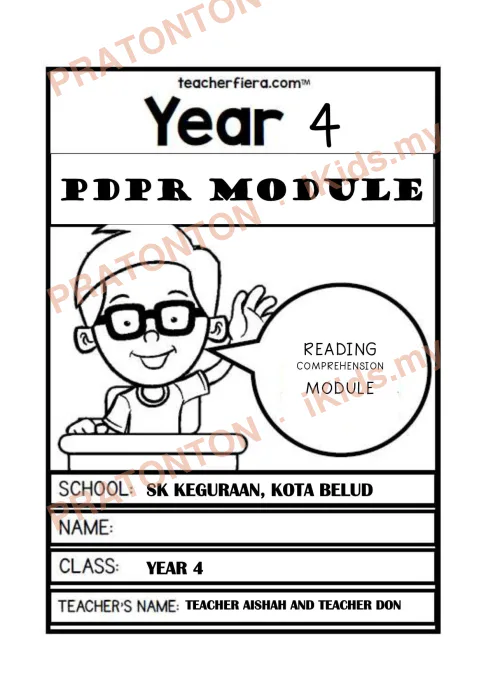 Pratonton muka 1 lembaran English Module — Bahasa Inggeris Tahun 4