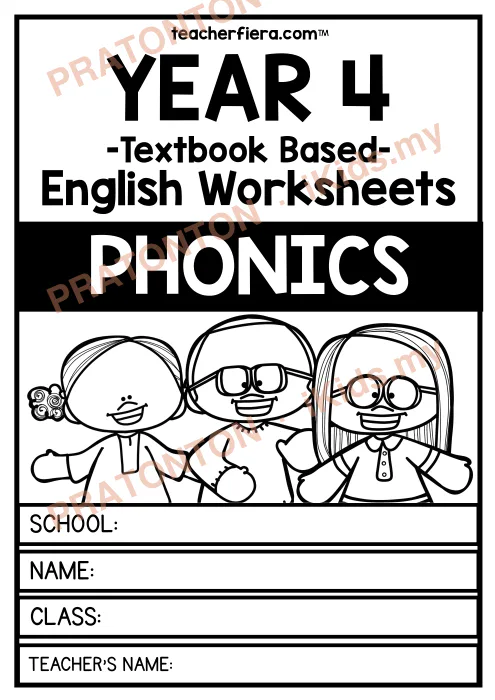 Pratonton muka 1 lembaran English Phonics 2 — Bahasa Inggeris Tahun 4