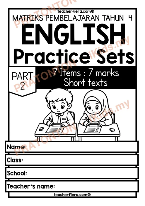 Pratonton muka 1 lembaran English Practice 3 — Bahasa Inggeris Tahun 4