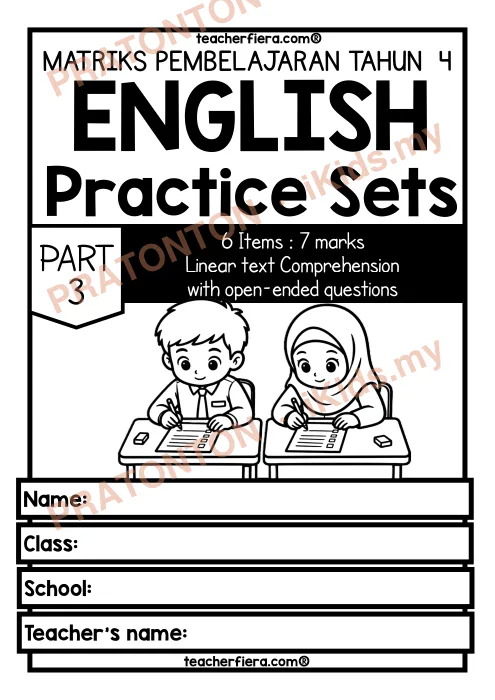 Pratonton muka 1 lembaran English Practice 2 — Bahasa Inggeris Tahun 4