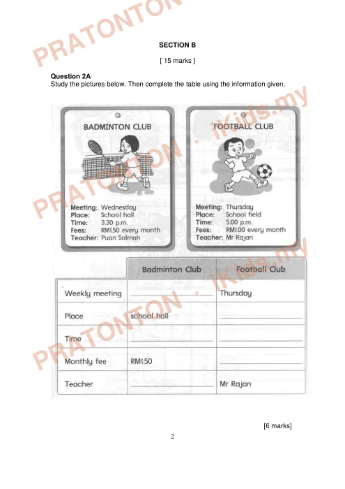 Pratonton muka 2 lembaran English Practice 9 — Bahasa Inggeris Tahun 3