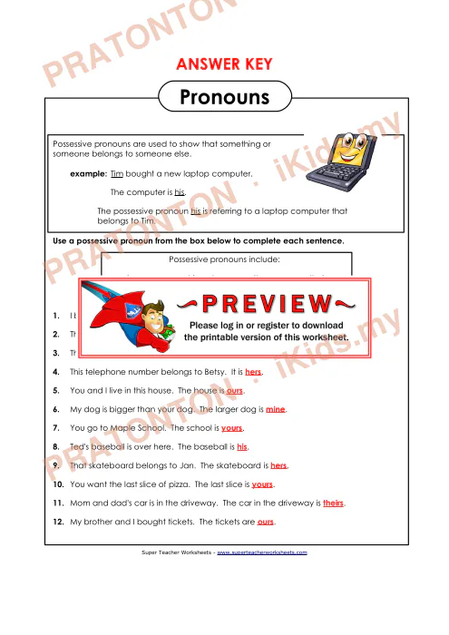 Pratonton muka 2 lembaran English Practice 12 — Bahasa Inggeris Tahun 4